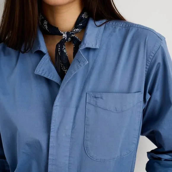 Alex Mill Standard Jumpsuit in Cotton Twill Flight Blue